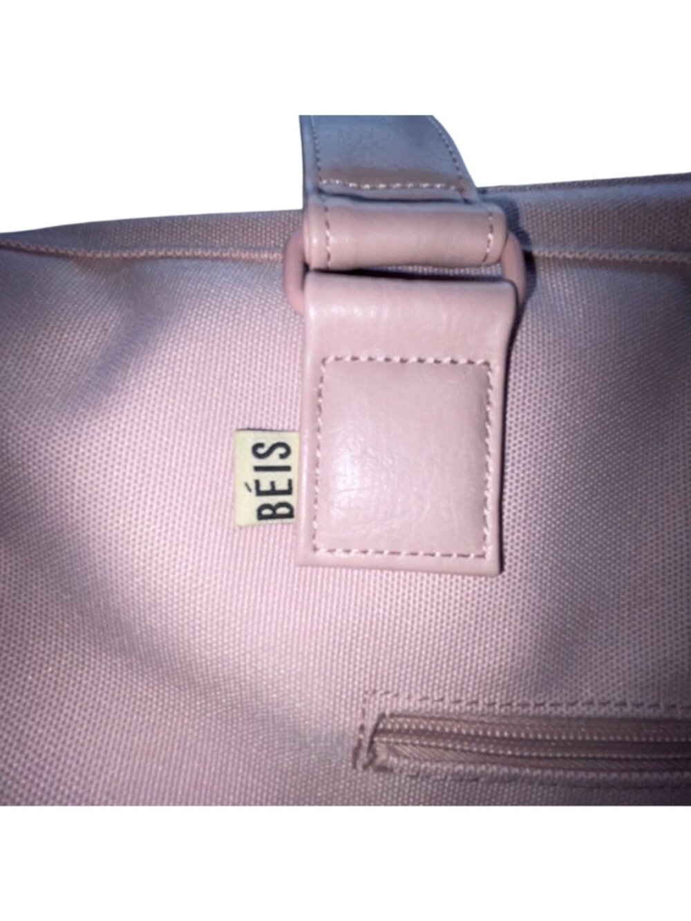 Beis Women’s Atlas Pink With Zipper Compartments The Weekender Travel Tote Bag - Picture 8 of 16